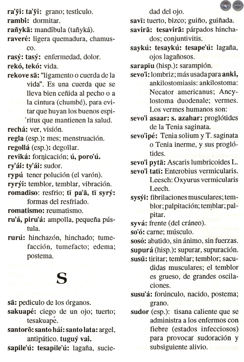 DICCIONARIO MÉDICO GUARANÍ – ESPAÑOL, 1997 - POR DIONISIO M. GONZÁLEZ TORRES